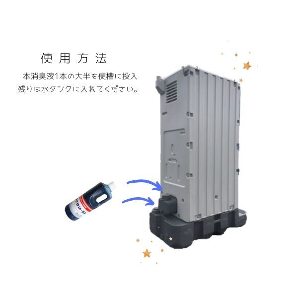 仮設トイレ専用　忌避剤入り　消臭液　デリサン－BL　6本セット　_画像3