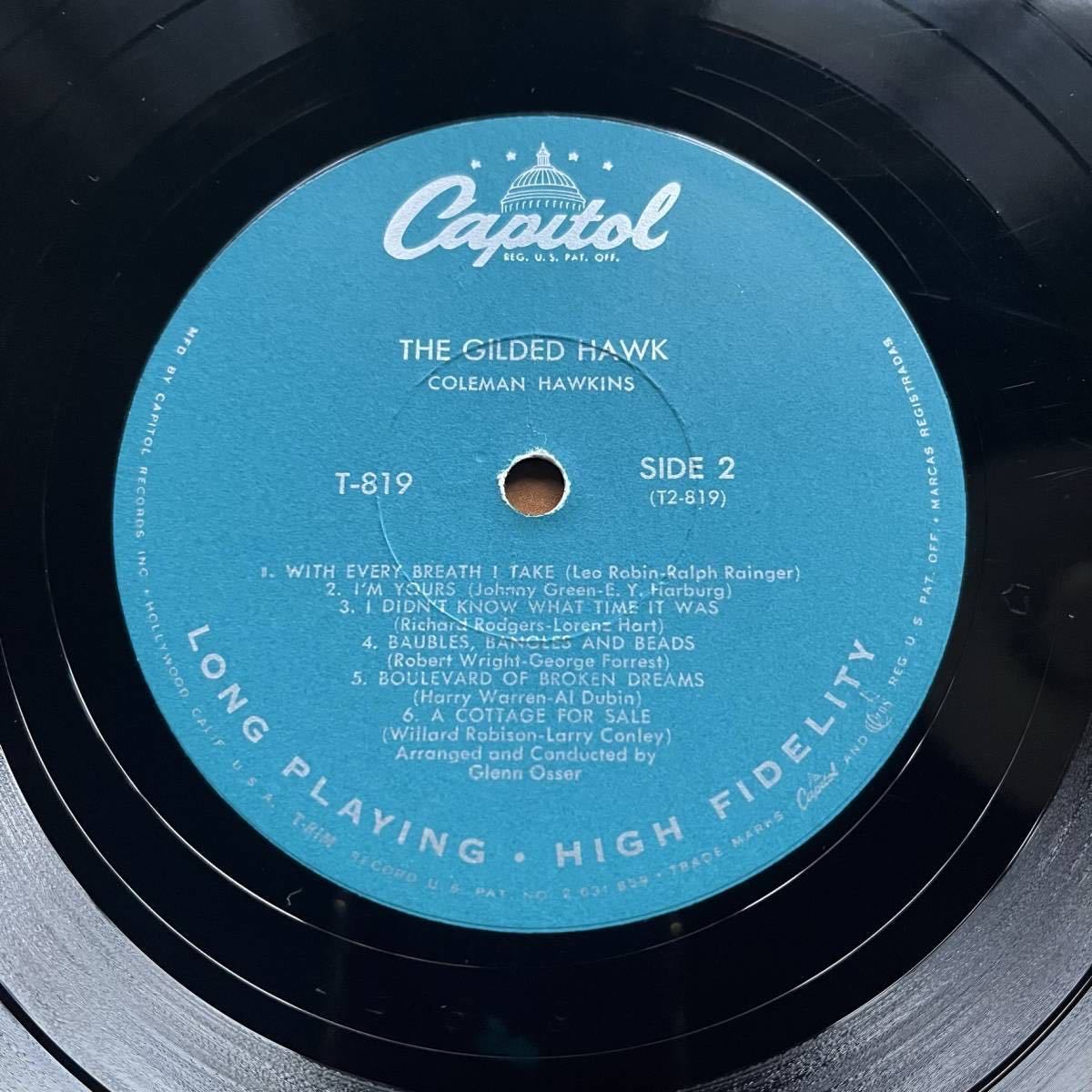 【USオリジナル 寺島靖国氏推薦盤！CAPITOL ターコイズ MONO盤】COLEMAN HAWKINS『THE GILDED HAWK』コールマン・ホーキンス / 美女ジャケ_画像4