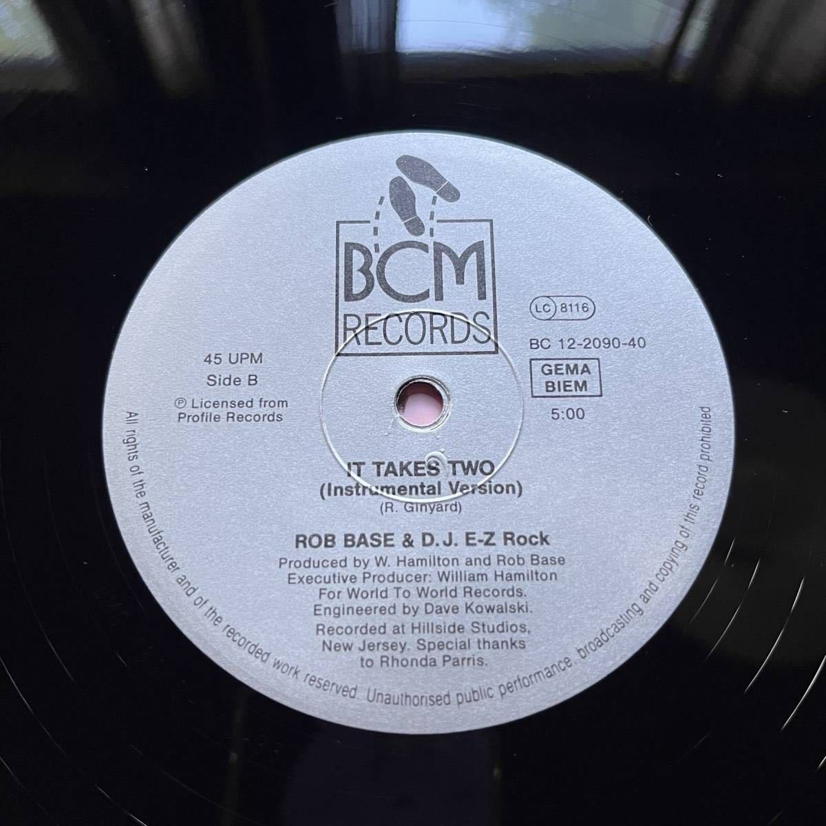 【独オリジナル盤 RAP HIP-HOP ミドルスクール 特大クラシック！】ROB BASE & D.J. E-Z ROCK『IT TAKES TWO 2』LYN COLLINS「THINK」大ネタ_画像4