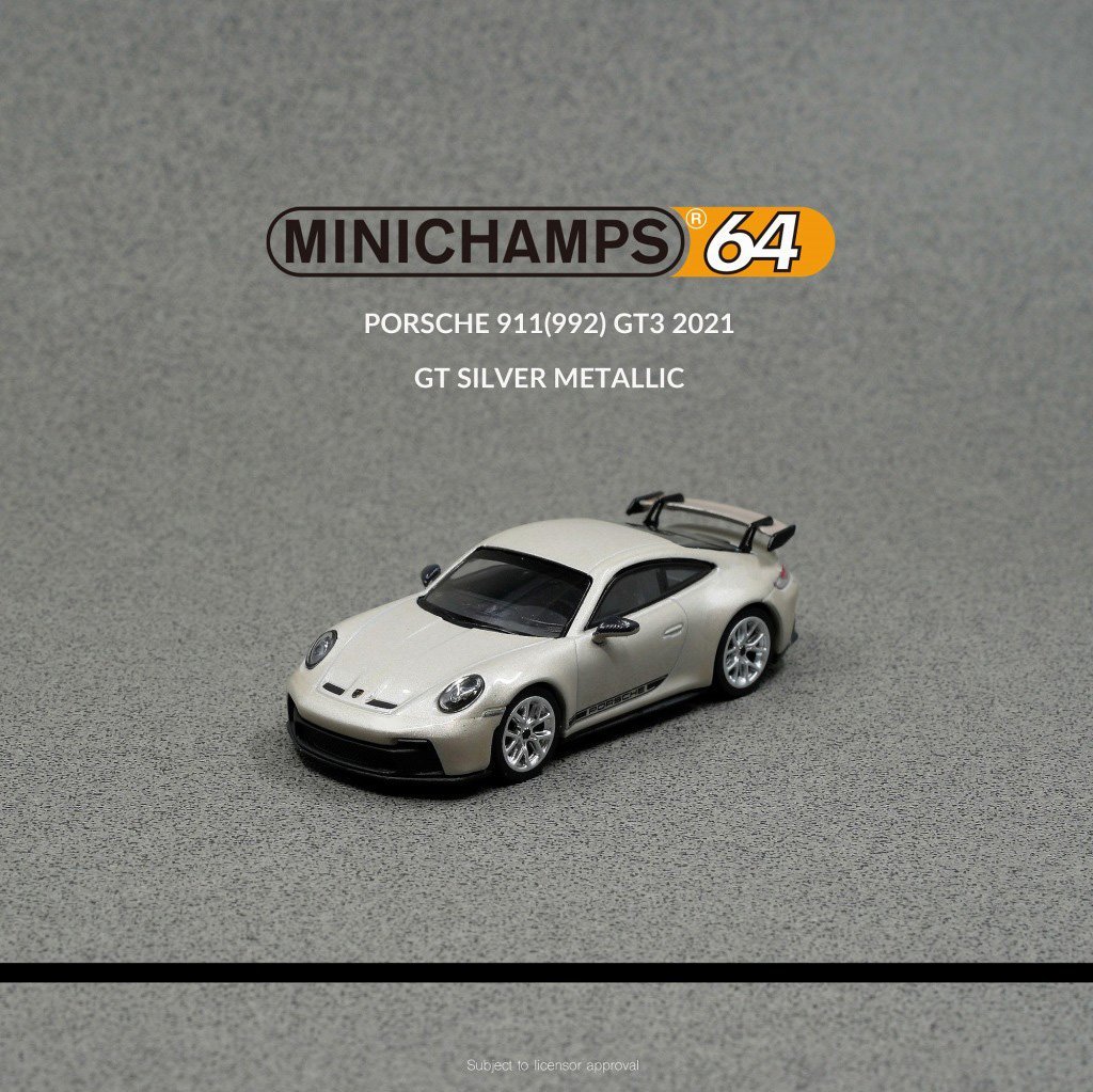 MINICAPMS/ミニチャンプス 1/64 PORSCHE 911 GT3 (992) 2021 GT SILVER METALLIC
