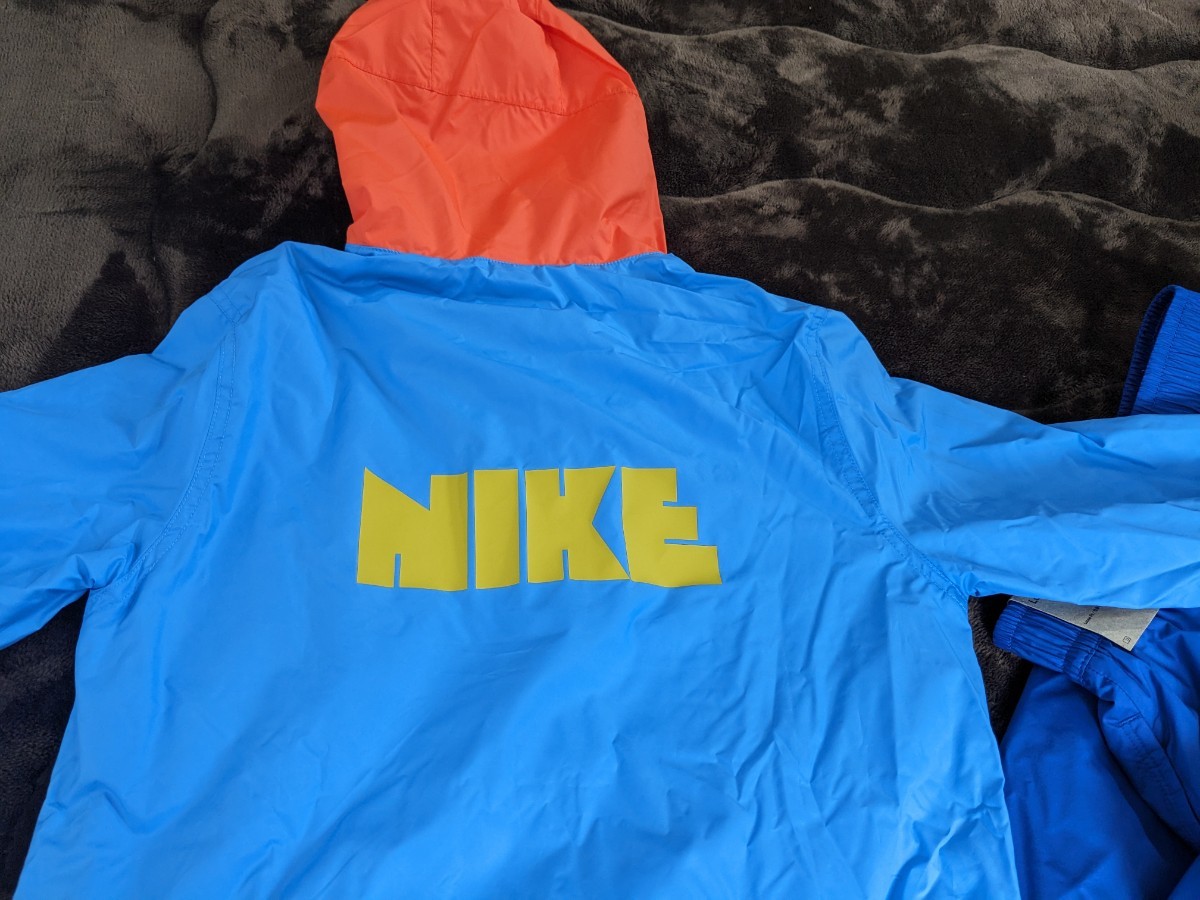  Nike NIKE top and bottom set jersey 150 Junior М car ka car ka setup Logo half Zip child Kids 