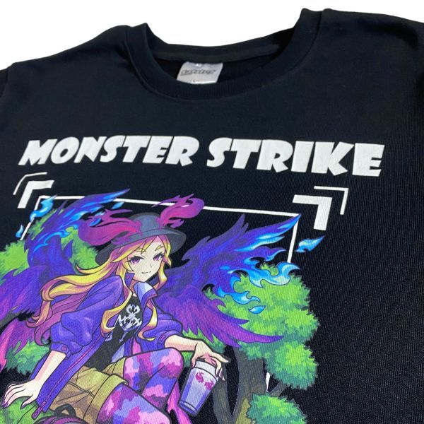 【美品】MONSTER STRIKE モンスターストライク モンスト メンズ Lサイズ 黒 ブラック 裏毛 スウェット トレーナー_画像7