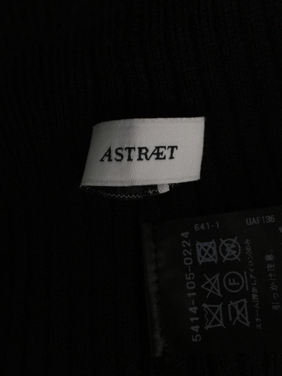 ASTRAET◆ストレートパンツ/-/ウール/BLK/無地_画像3