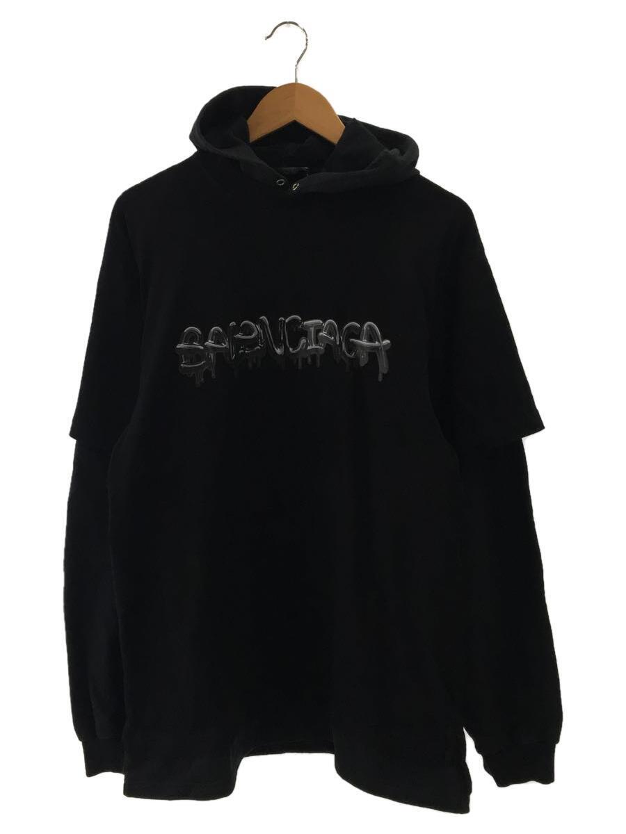 BALENCIAGA 22ss パーカー レイヤード 黒 XS-