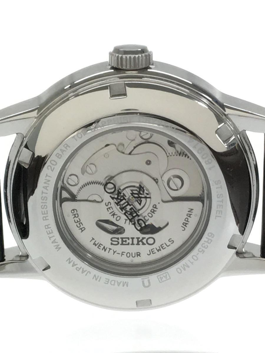 SEIKO◆自動巻腕時計/アナログ/レザー/GRN/BLK/SBDC149（6R35-01M0）_画像3