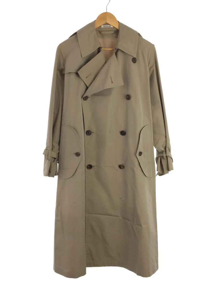 AURALEE*18SS/FINX POLYESTER BIG TRENCH COAT/ trench coat /1/BEG/A8SC04FP