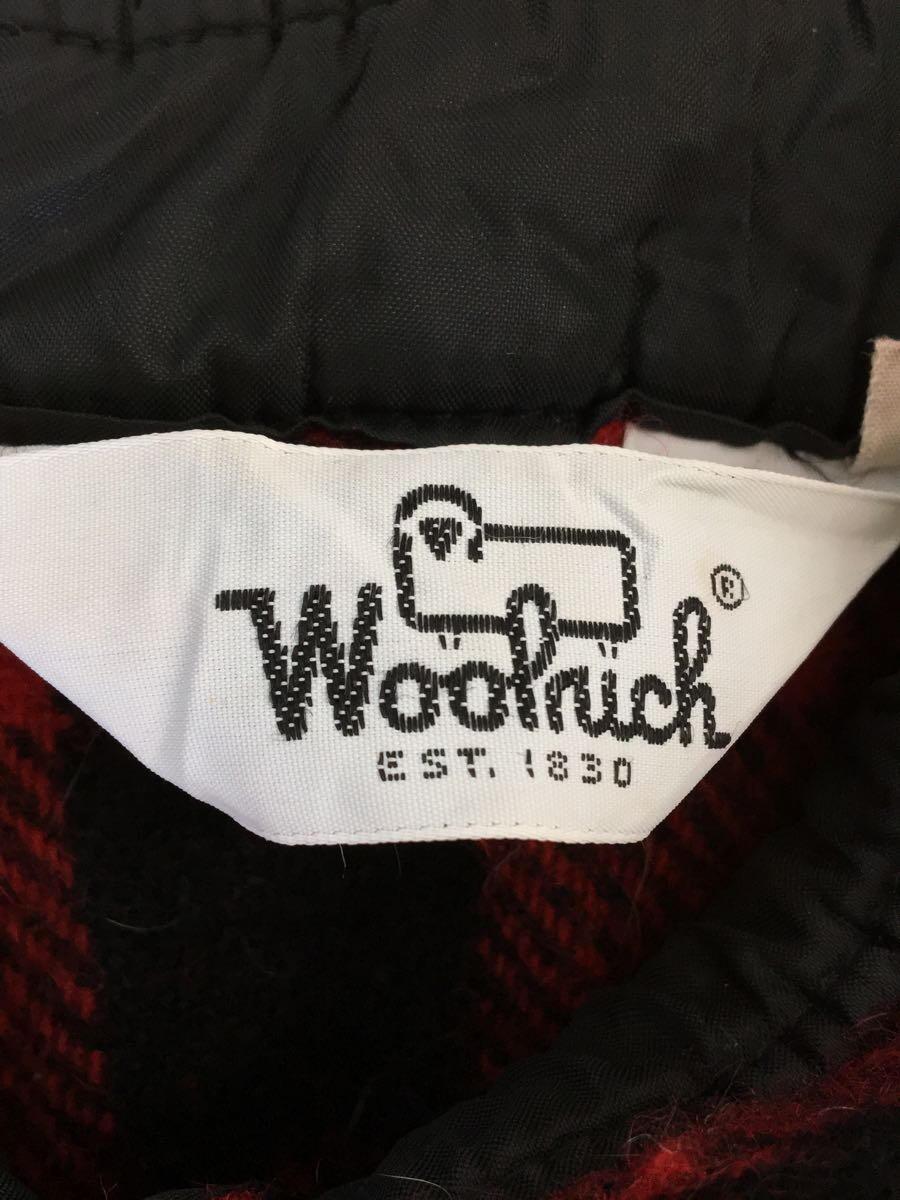 Woolrich◆ネルシャツ/M/ウール/RED/チェック_画像3