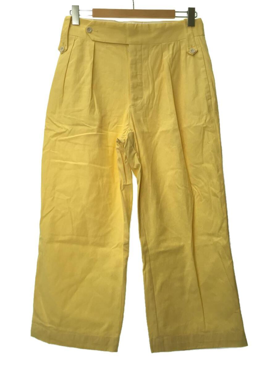tangent◆ボトム/46/コットン/YLW/無地/40s british gurkha trousers
