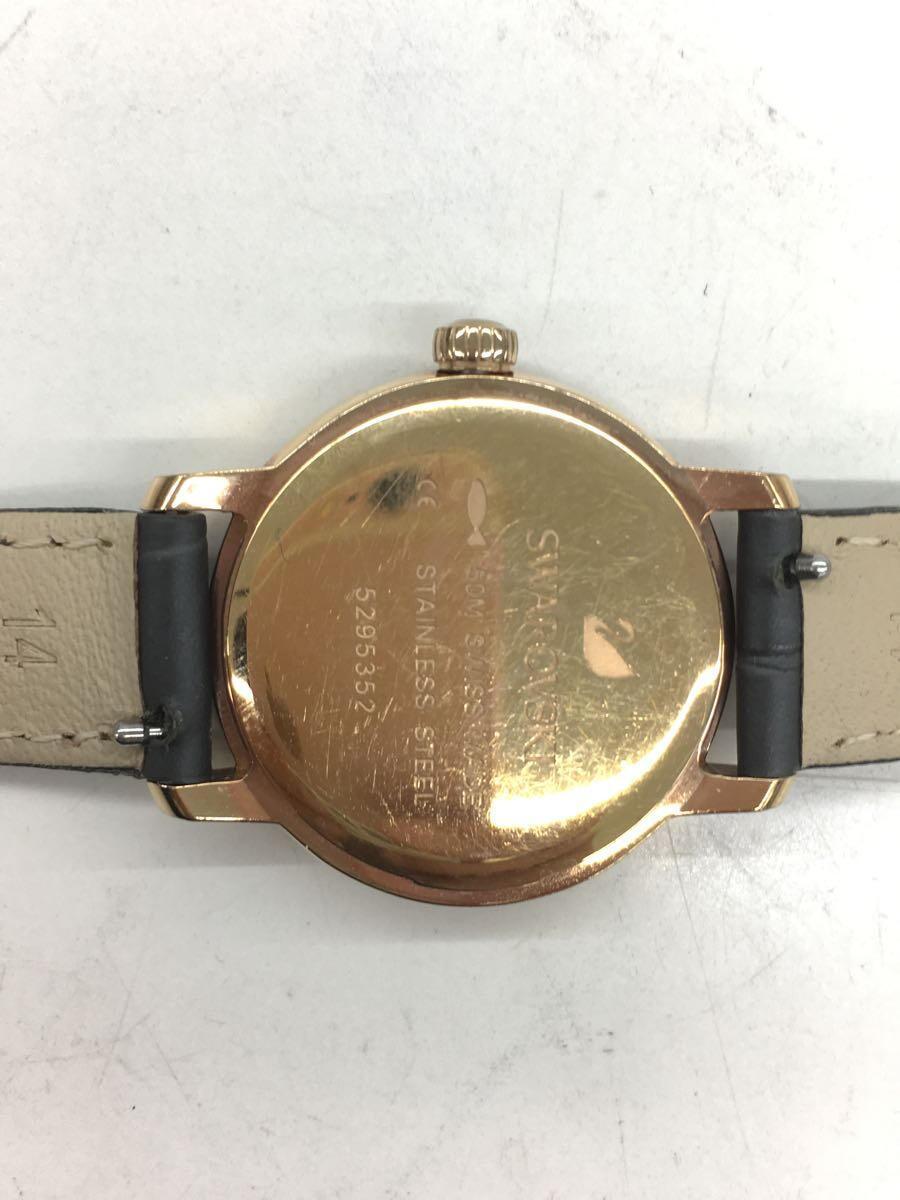 Swarovski* кварц наручные часы / аналог / кожа /GRY/GRY/5295352/Graceful Mini