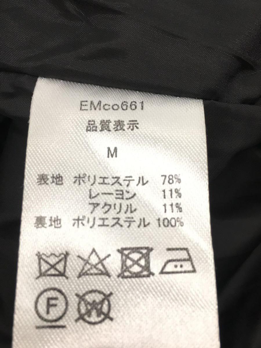 EMMA CLOTHES◆コート/M/ポリエステル/BLK/EMco661_画像4