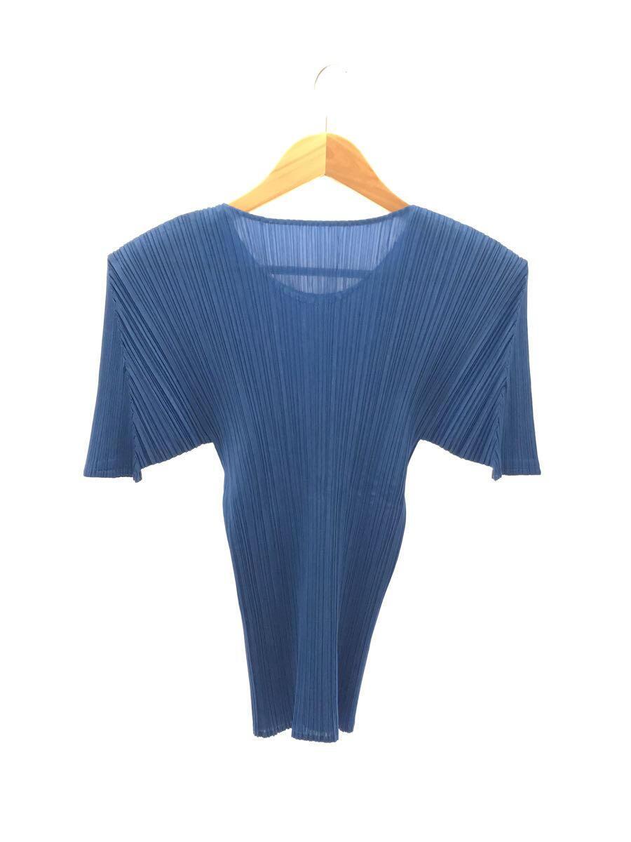 PLEATS PLEASE ISSEY MIYAKE◆プリーツプリーズイッセイミヤケ/半袖カットソー/3/ポリエステル/ブルー/PP93-JK021_画像2