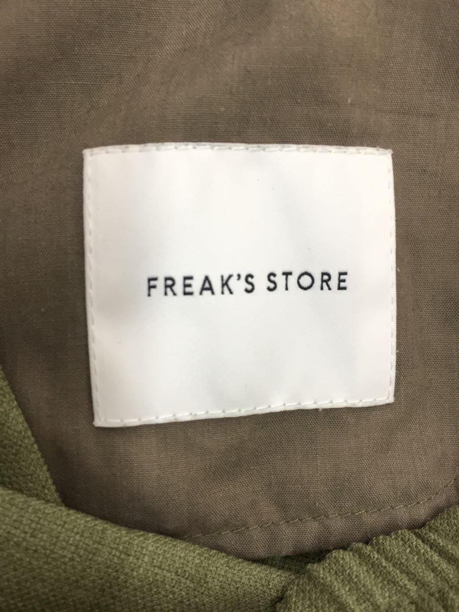 FREAK’S STORE◆ストレートパンツ/M/ポリエステル/KHK/無地/201-1428_画像3