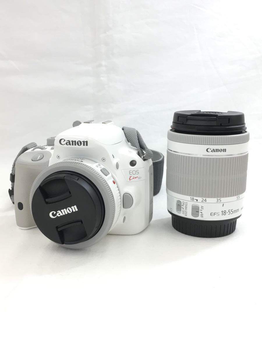 CANON◆デジタル一眼カメラ EOS Kiss X7 ダブルレンズキット DS126441/2013年製