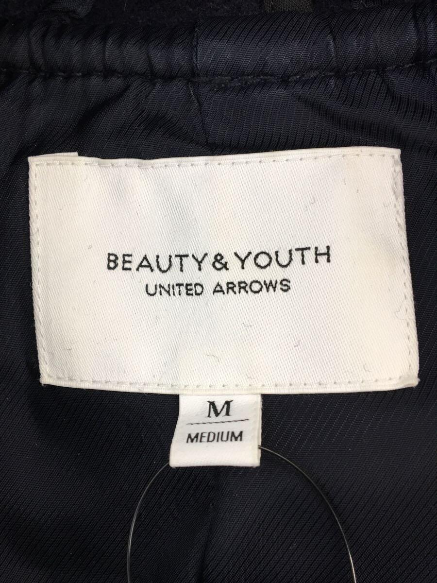 BEAUTY&YOUTH UNITED ARROWS◆ダッフルコート/M/ウール/ネイビー/無地_画像3