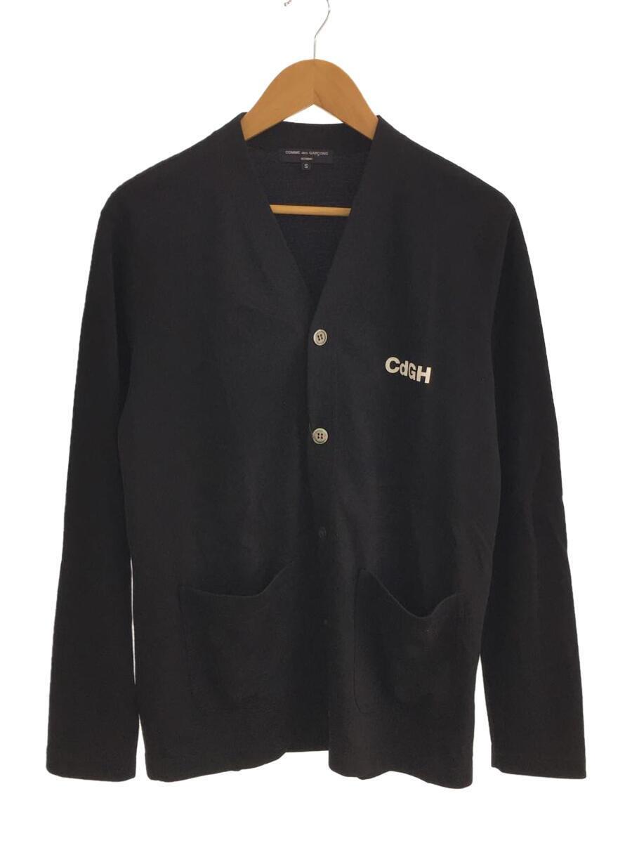 COMME des GARCONS HOMME◆カーディガン(薄手)/S/ウール/BLK/hf-t016/CDGH