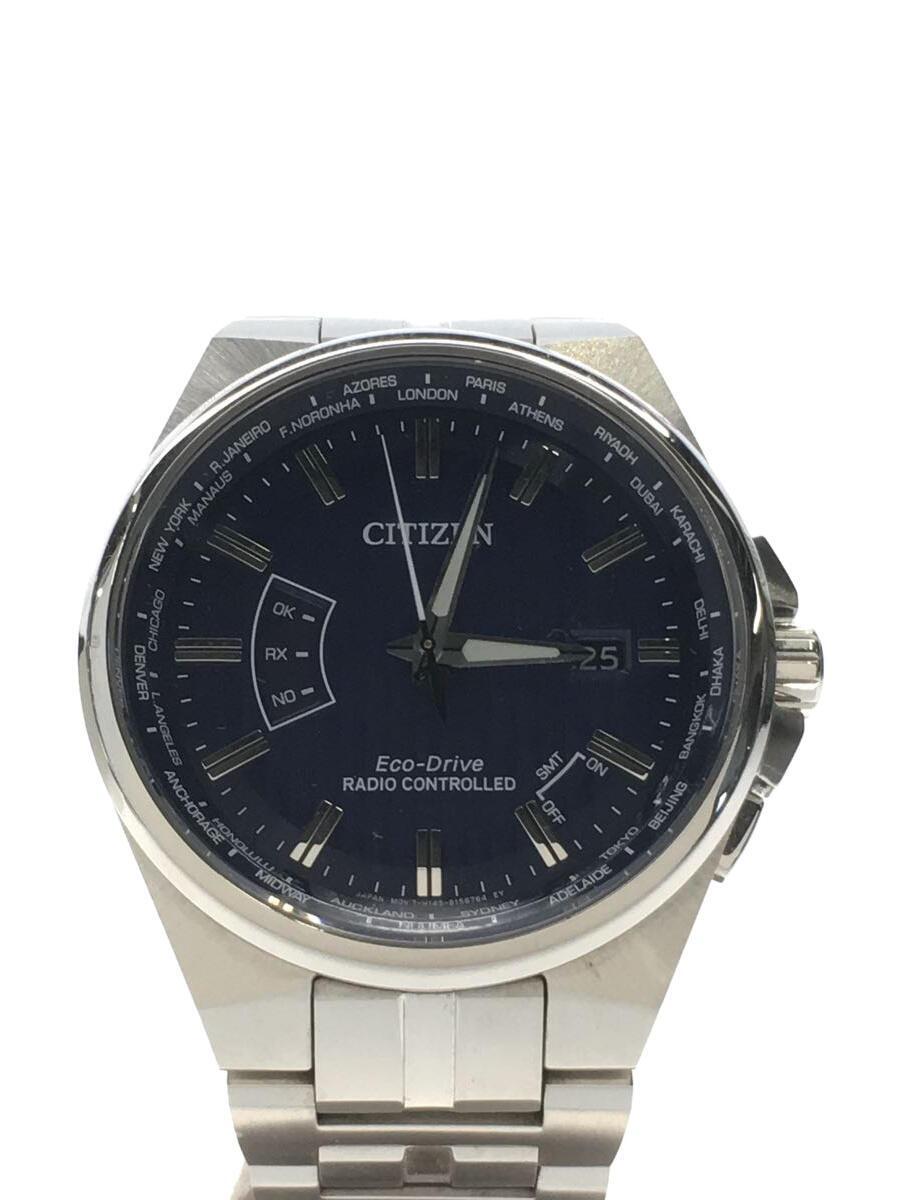 買い誠実 CITIZEN◇ECO DRIVE ソーラー腕時計/アナログ/NVY/SLV/CB0160