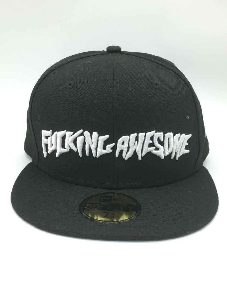 NEW ERA◆キャップ/7 3/8/コットン/BLK/20SS/×FUCKING AWESOME 59FIFTY