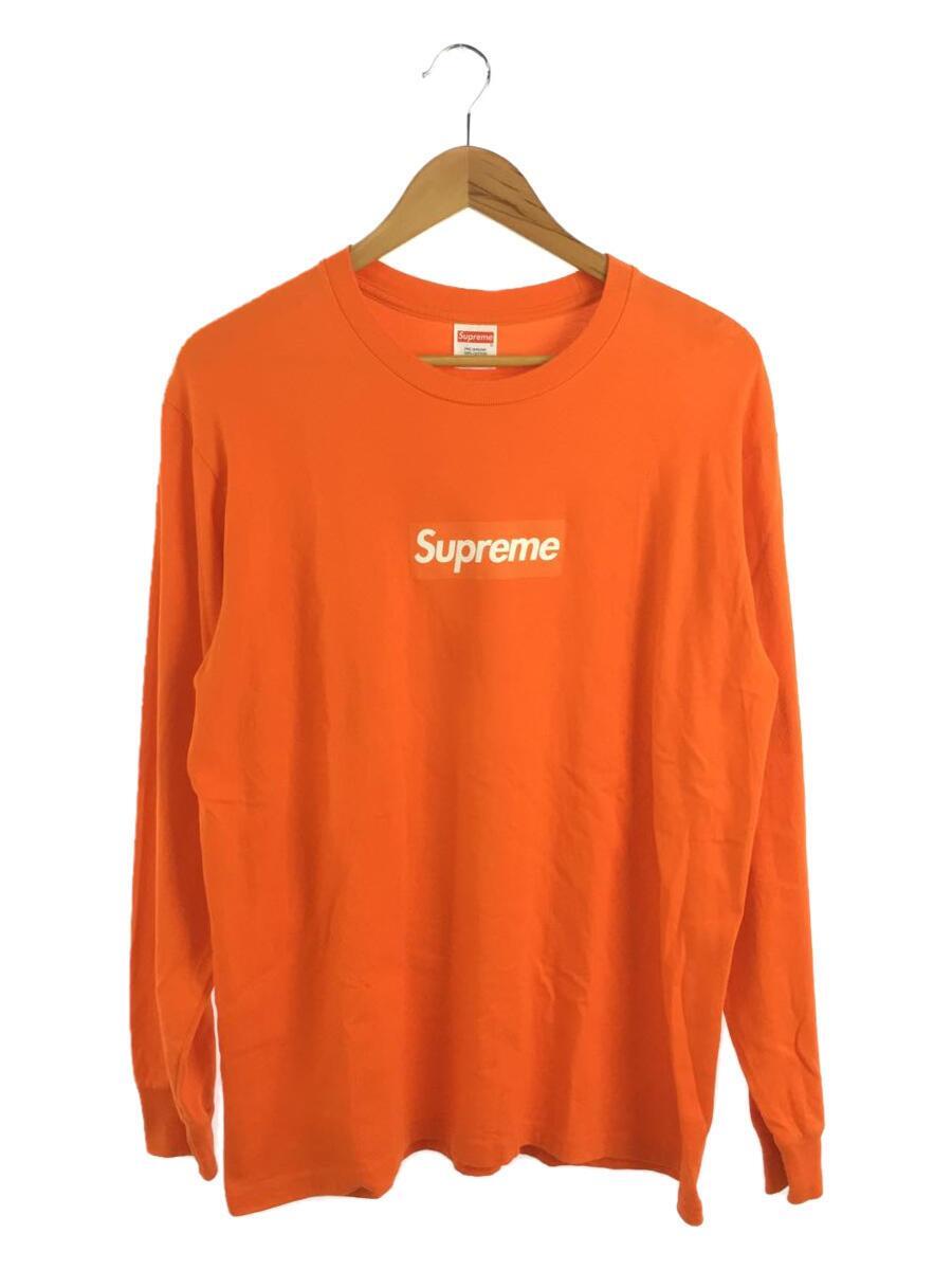 Supreme◆20AW/Box Logo L/S Tee/長袖Tシャツ/M/コットン/ORN/無地_画像1