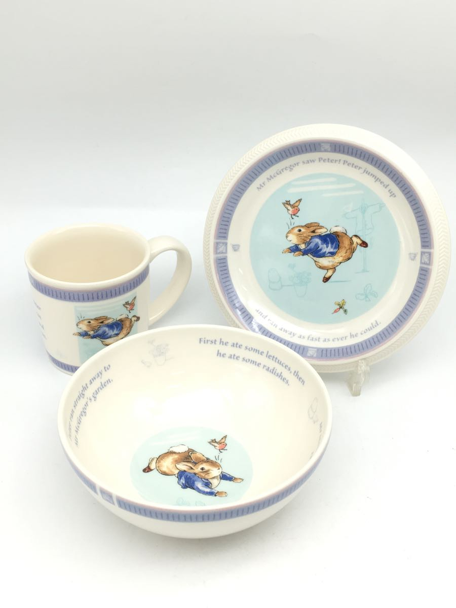 WEDGWOOD◆未使用品/ウェッジウッド/新刻印ピーターラビット/ニュールックシリーズ/3点セット