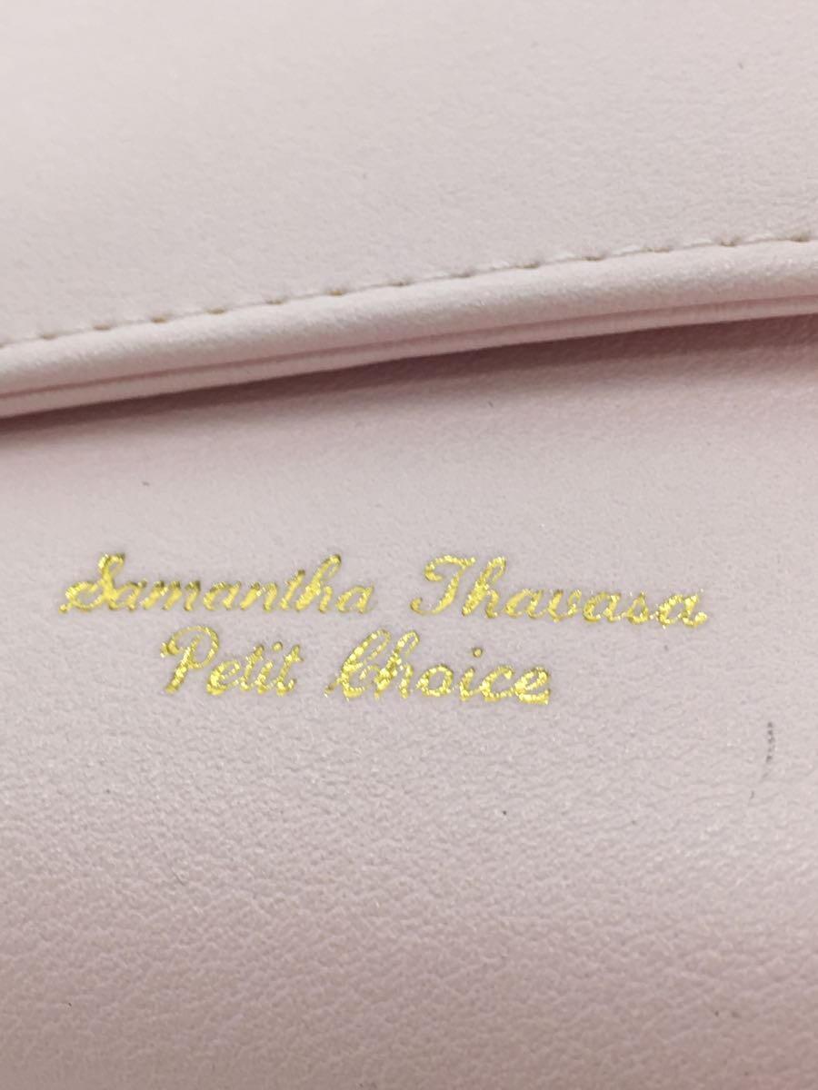 Samantha Thavasa Petit Choice◆フェイクレザー長財布/フェイクレザー/PNK/無地/レディース/ストラップ欠品_画像3