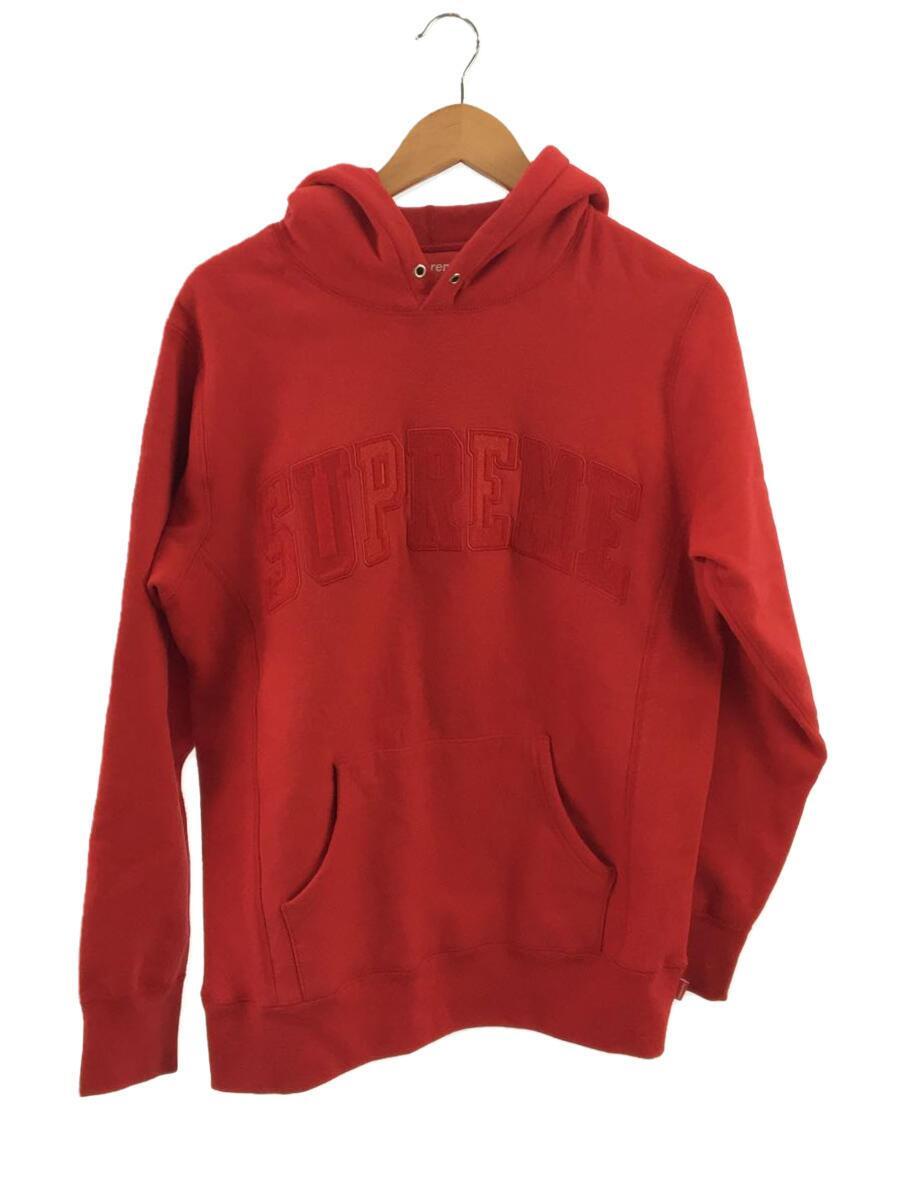 Supreme◆パーカー/M/コットン/RED/patent chenille arc logo hooded sweatshirt_画像1