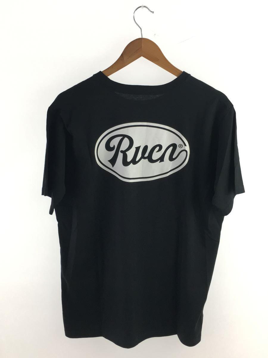 RVCA◆Tシャツ/M/コットン/BLK_画像2