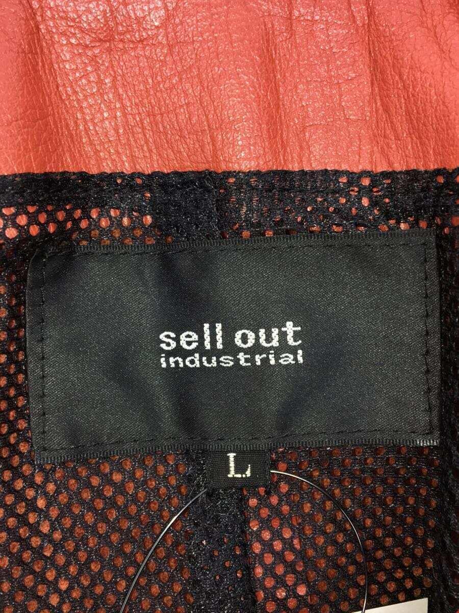 sell out industrial/半袖シャツ/L/牛革/RED/無地_画像3