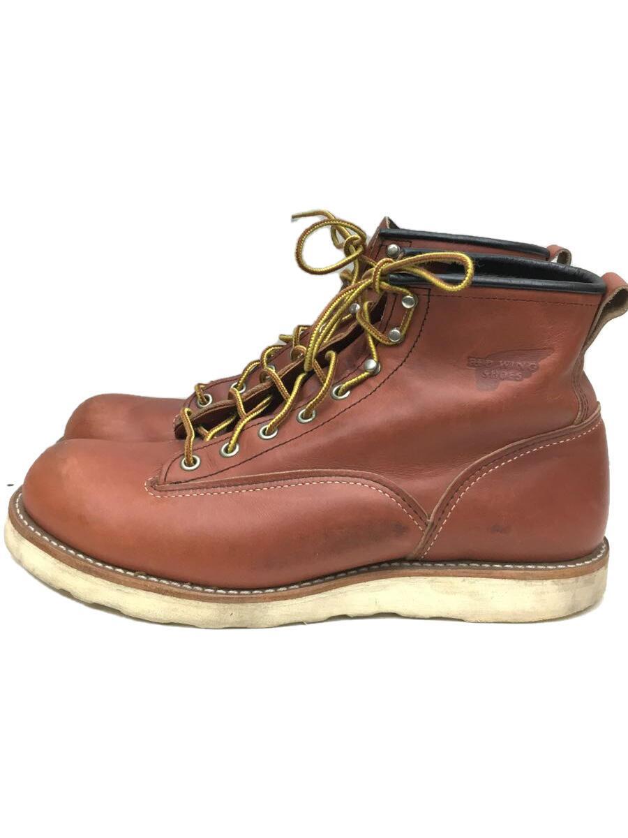 RED WING◆レースアップブーツ・ラインマン/US9/RED