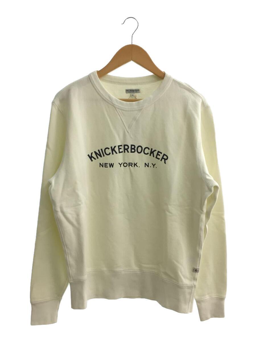 KNICKERBOCKER◆Logo Crew sweatshirt/M/コットン/WHT