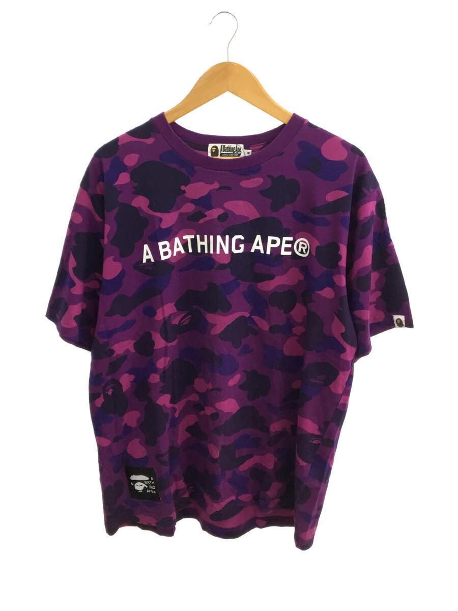 A BATHING APE◆Tシャツ/M/コットン/PUP/総柄/001CSI301010M_画像1