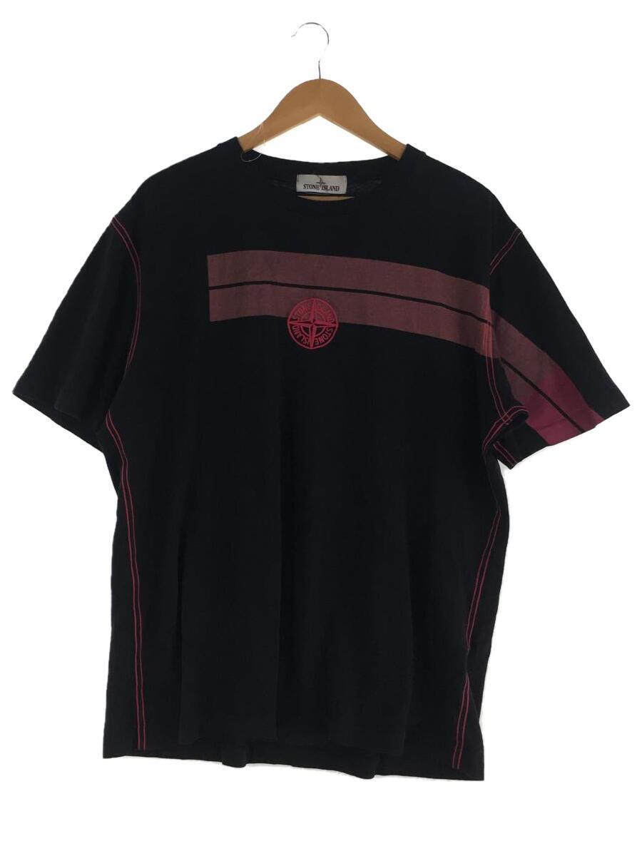 STONE ISLAND◆Tシャツ/XL/コットン/BLK/761520848/タグシミあり