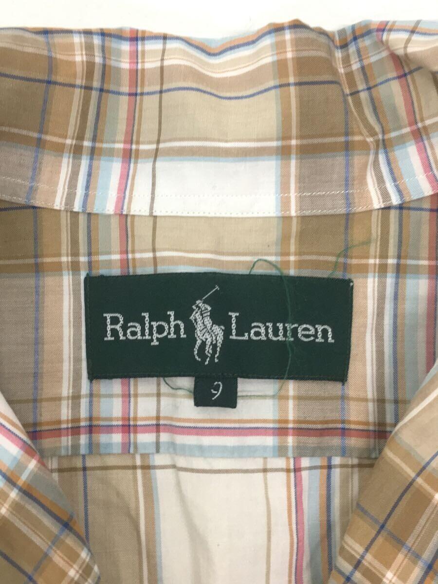 RALPH LAUREN◆半袖シャツ/-/コットン/CML/チェック_画像3