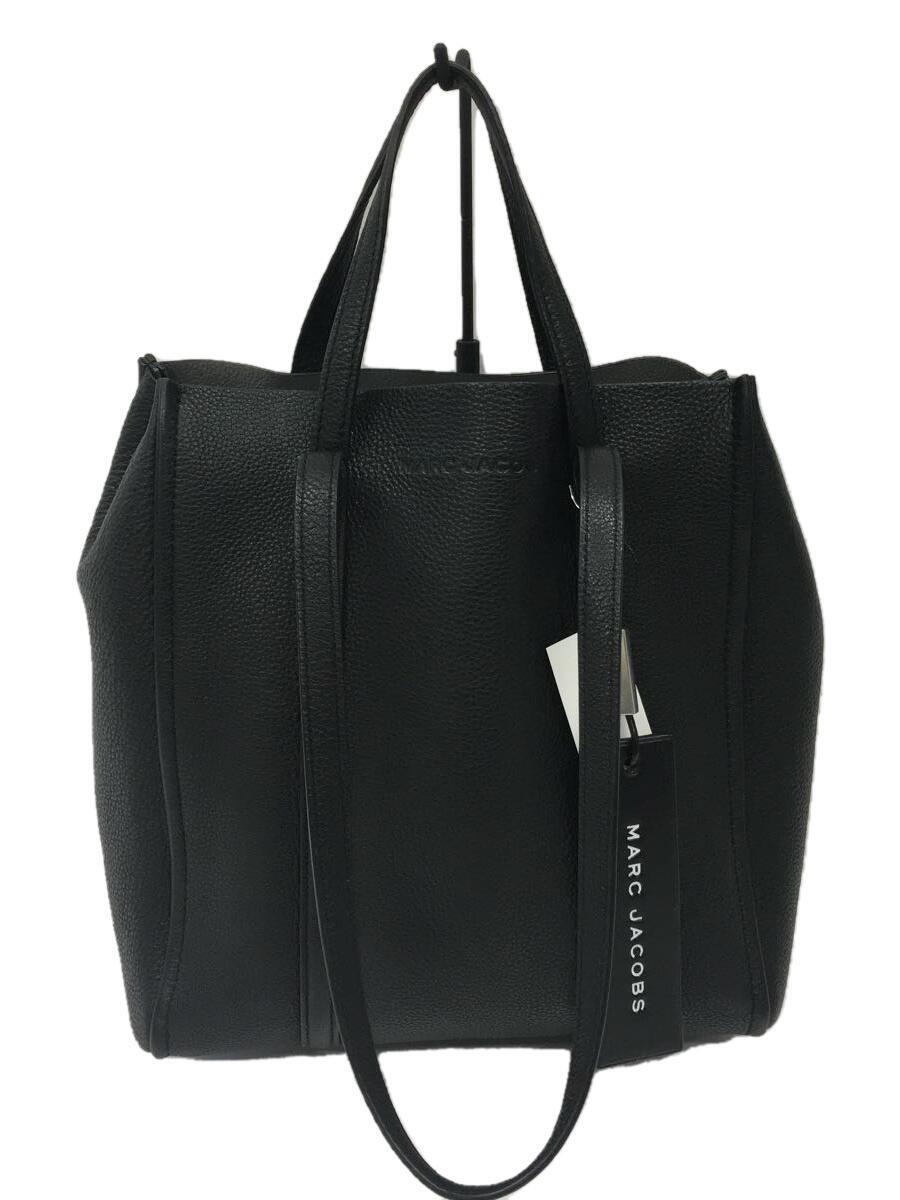 MARC JACOBS◇トートバッグ/レザー/BLK