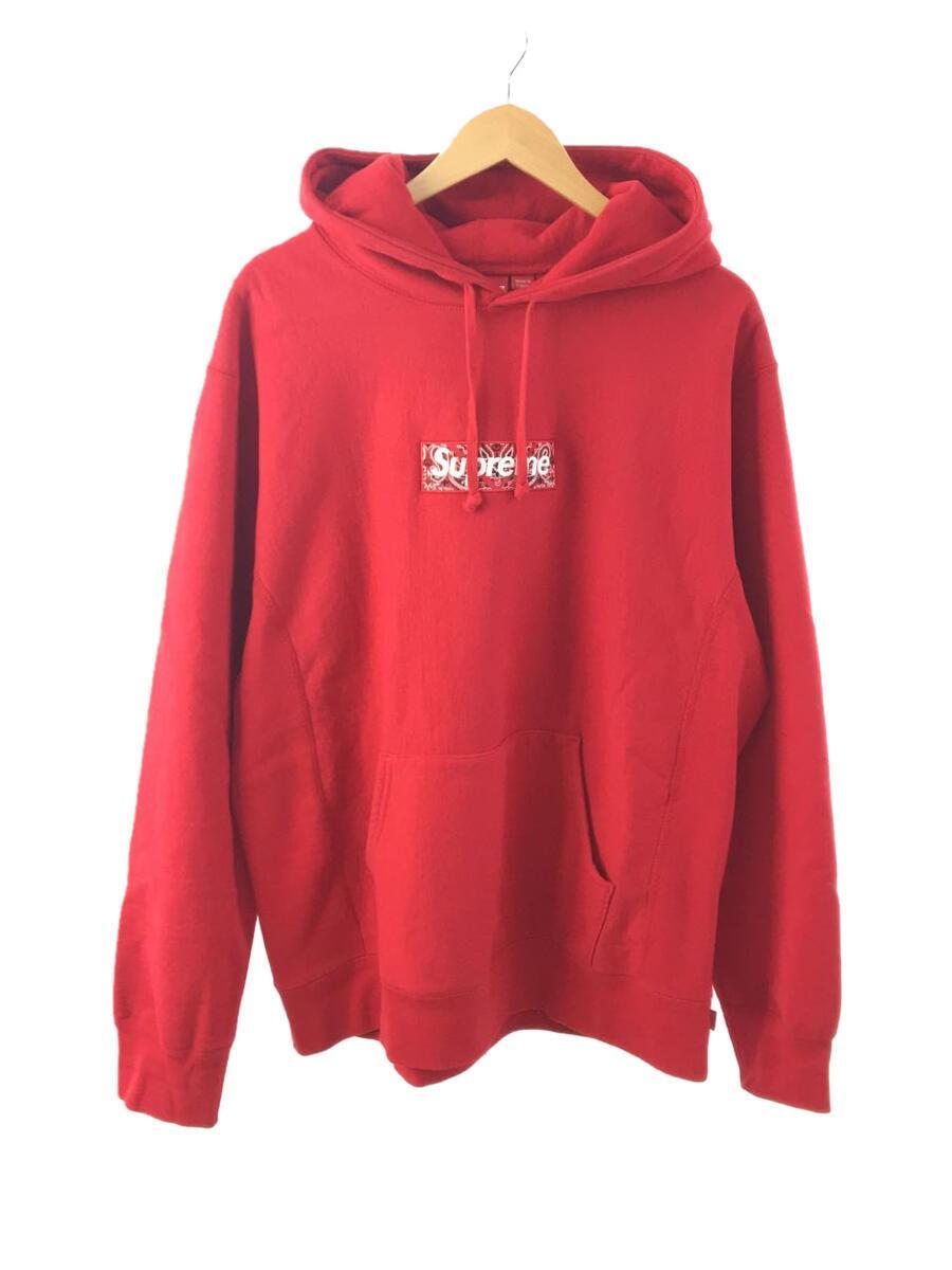 再入荷】 Supreme◇パーカー/XL/コットン/RED/袖汚れ有 XLサイズ以上