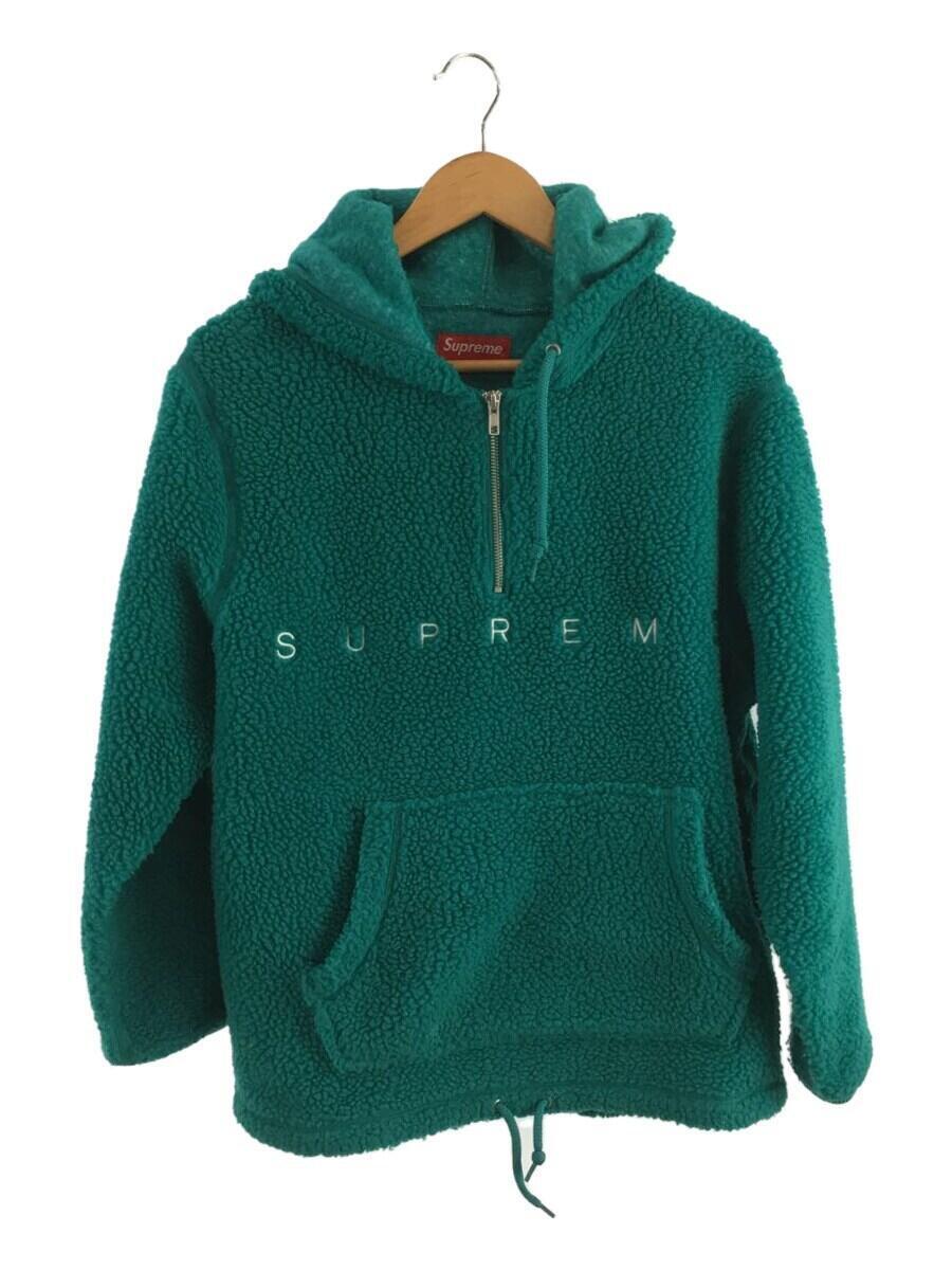 Supreme◆15AW/sherpa fleece pullover/S/ポリエステル/GRN