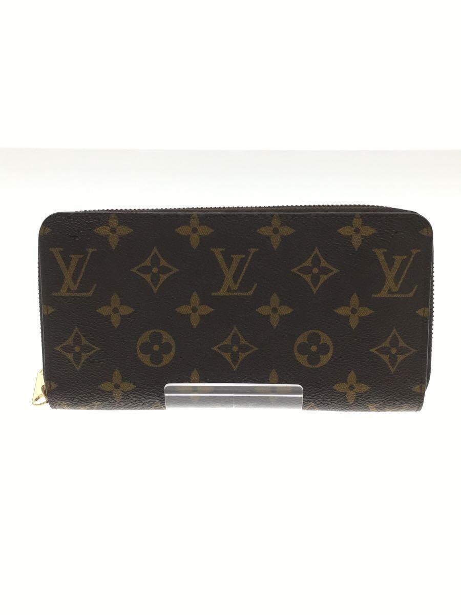 LOUIS VUITTON◆2)ジッピー・ウォレット_モノグラム・キャンバス_BRW_コクリコ/PVC/BRW/レディース