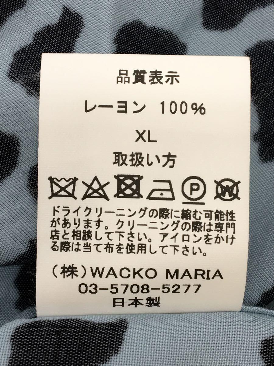 WACKO MARIA◆ワコマリア/半袖シャツ/XS/レーヨン/BLU/アニマル_画像4