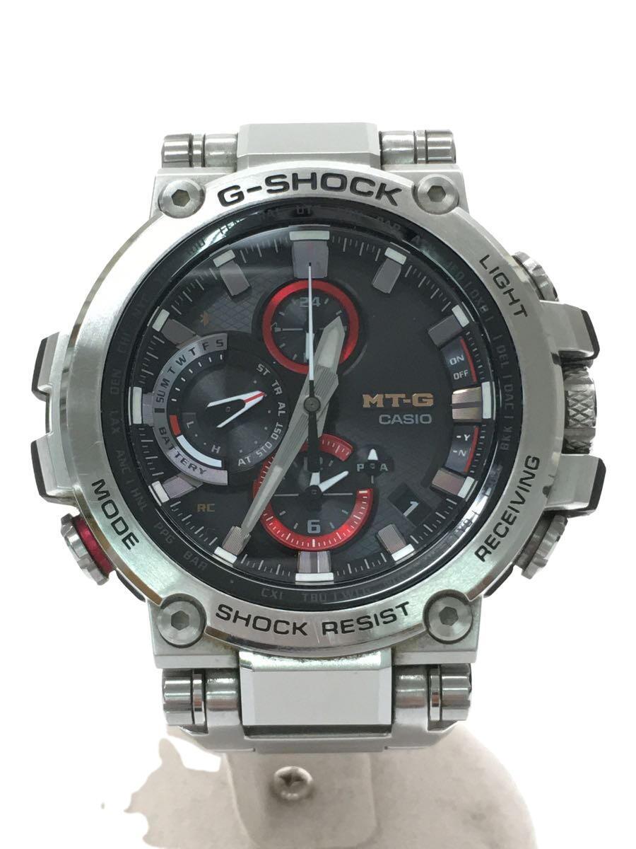 CASIO◆ソーラー腕時計・G-SHOCK/アナログ/SLV