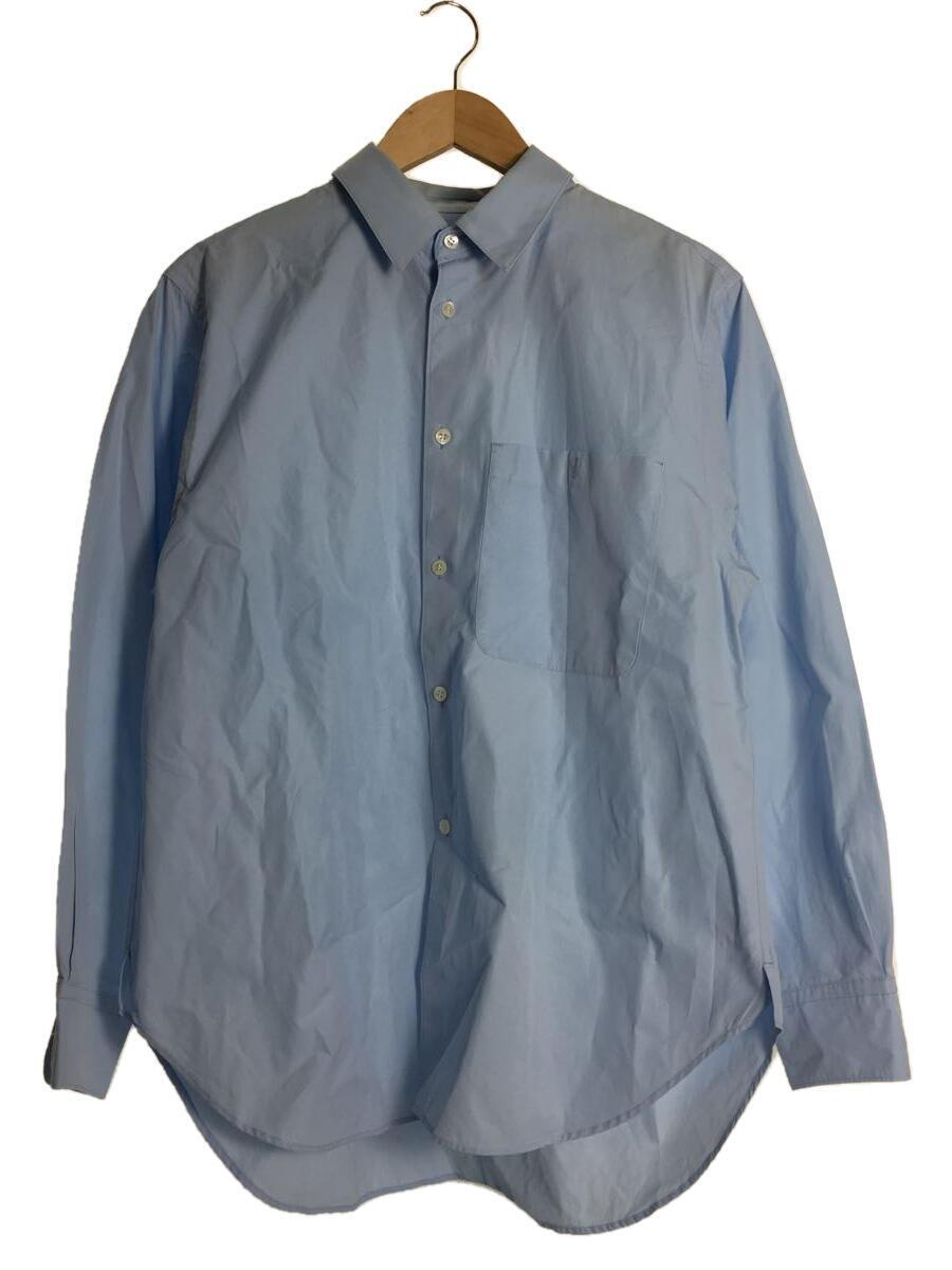 saby◆STANDARD SHIRTS/長袖シャツ/M/コットン/BLU/無地/SS08-1-202/襟汚れ_画像1