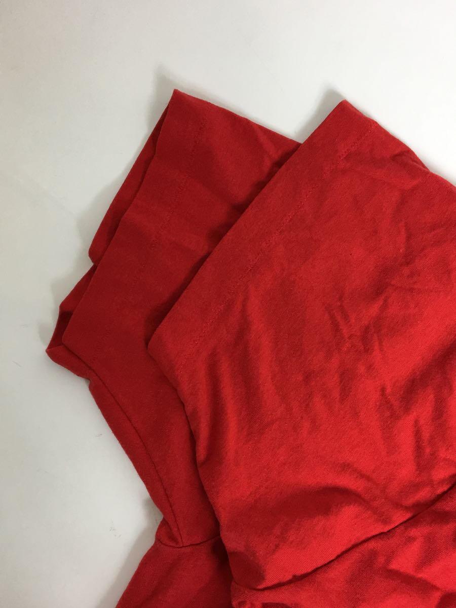 FRUIT OF THE LOOM◆Tシャツ/XXXL/90s/タグ欠損/コットン/RED/プリント_画像4