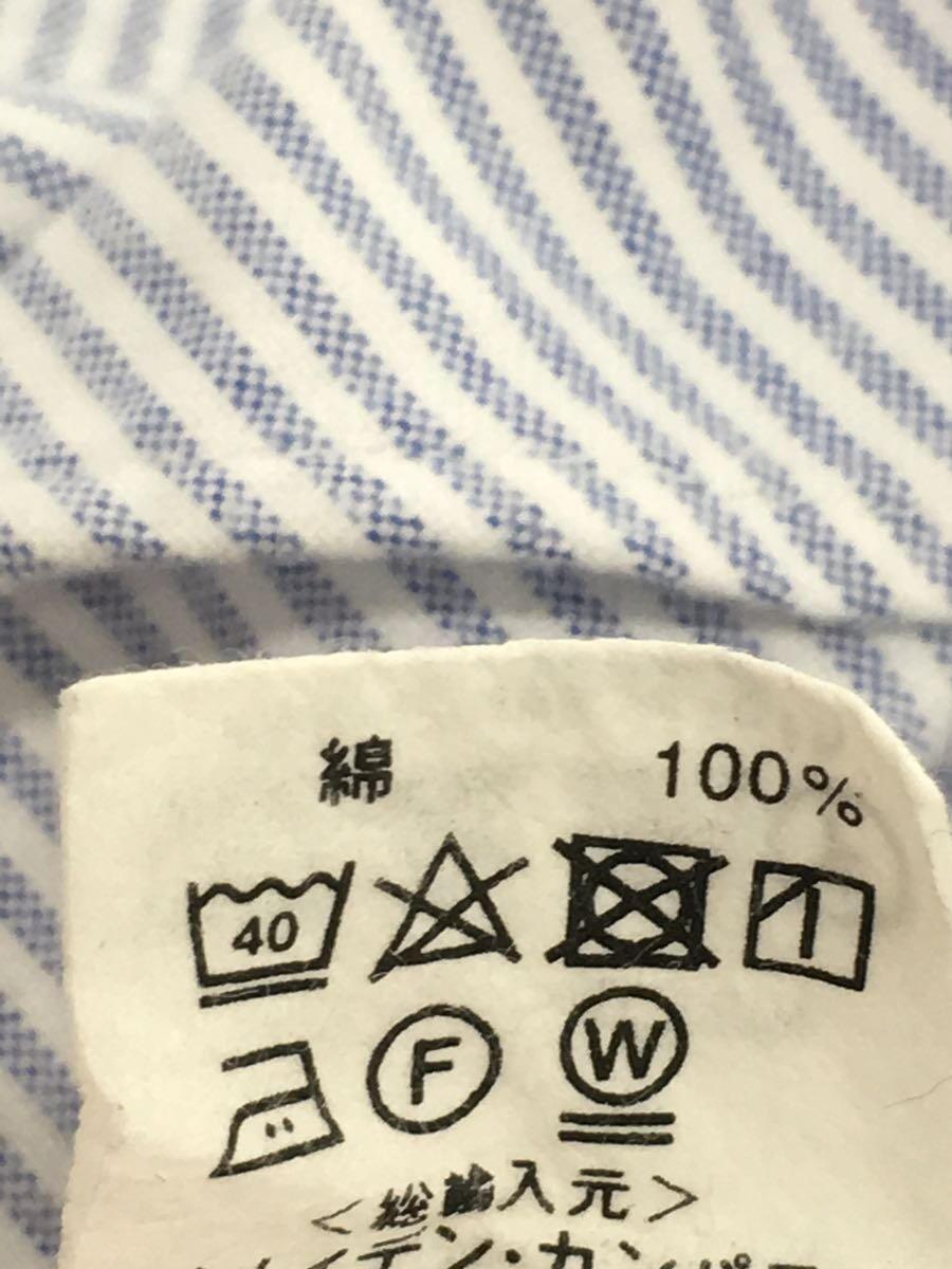 individualized shirts◆長袖シャツ/-/コットン/BLU/ストライプ_画像4