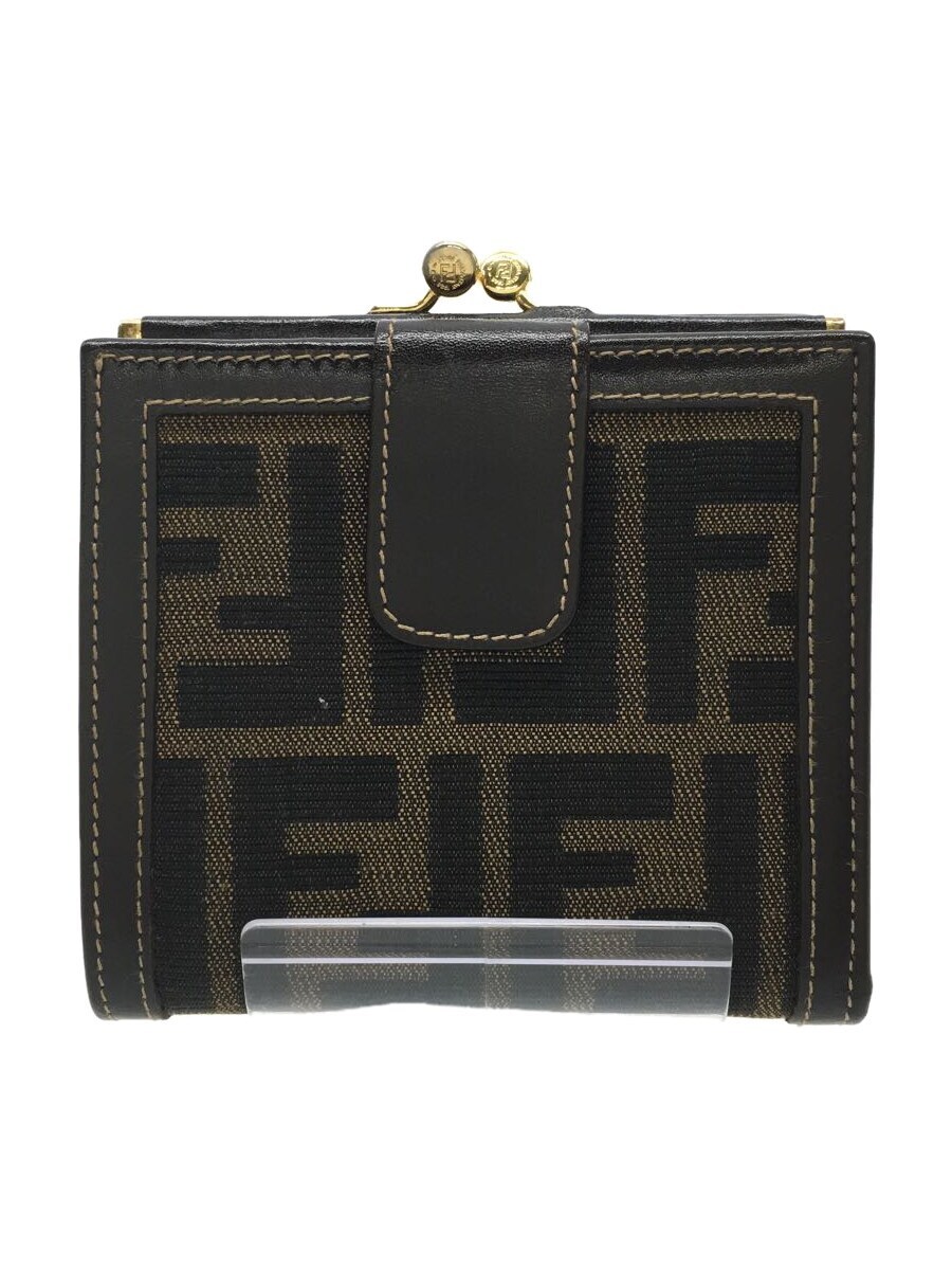 FENDI◆2つ折り財布/キャンバス/BRW/総柄/レディース/2292-30782-089_画像1