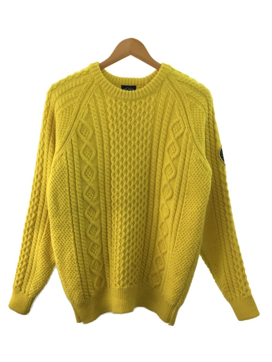 NOAH◆セーター(厚手)/M/ウール/YLW/Fisherman Sweater