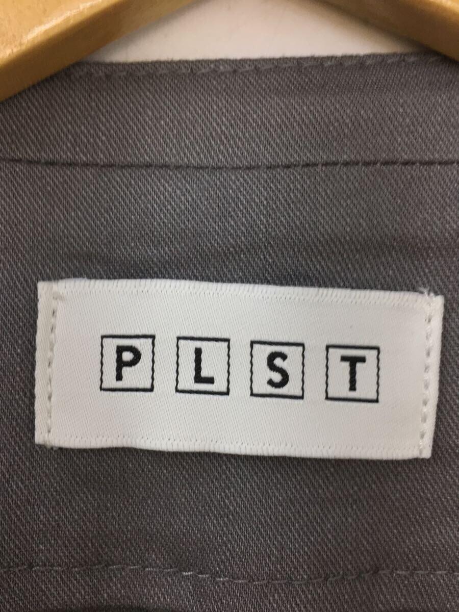 PLST◆テーラードジャケット/S/レーヨン/GRY/無地/12-2204010_画像3