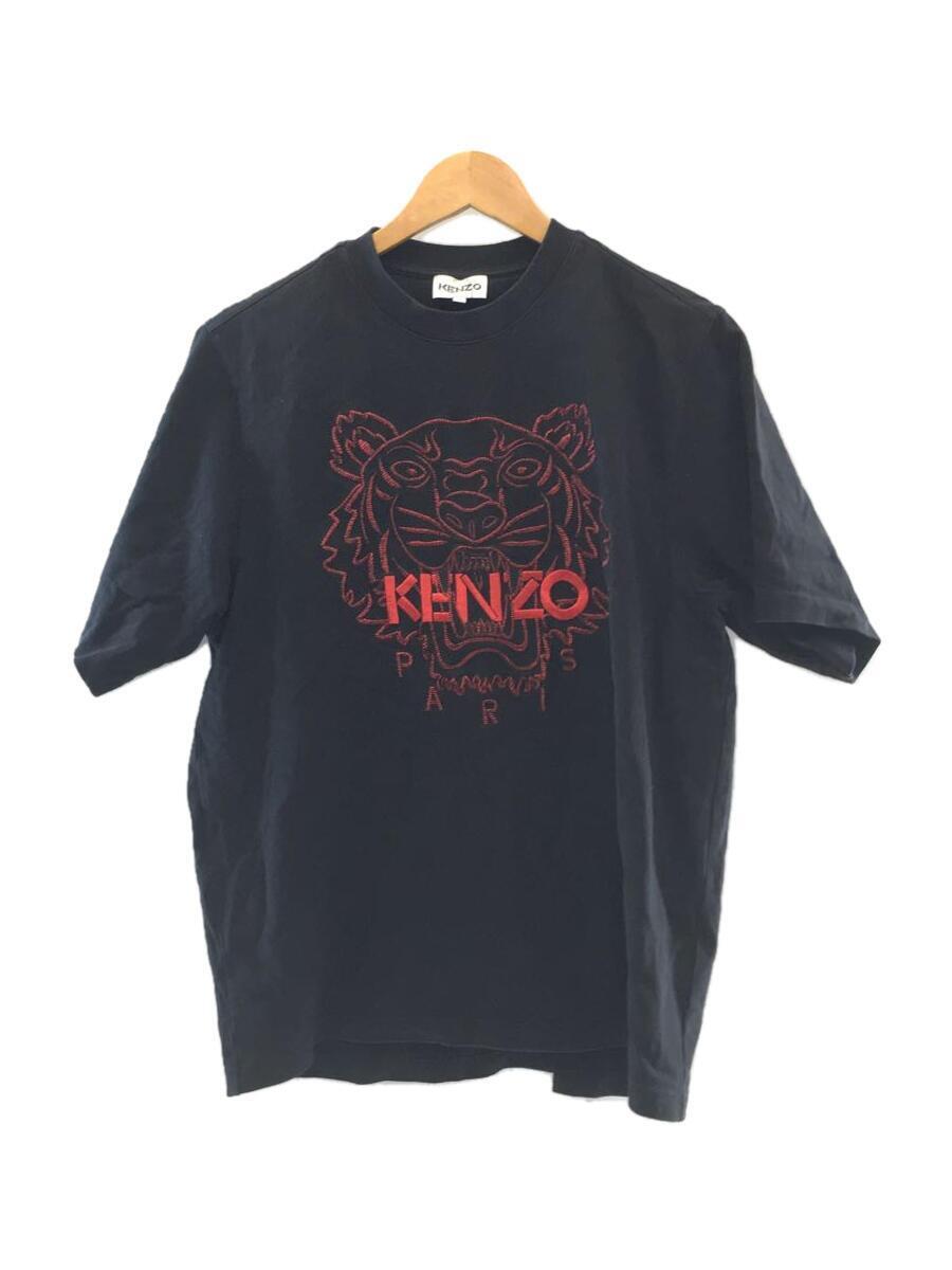 KENZO◆Tシャツ/S/コットン/BLK/FB55TS0654SD/21SS/タイガー刺繍