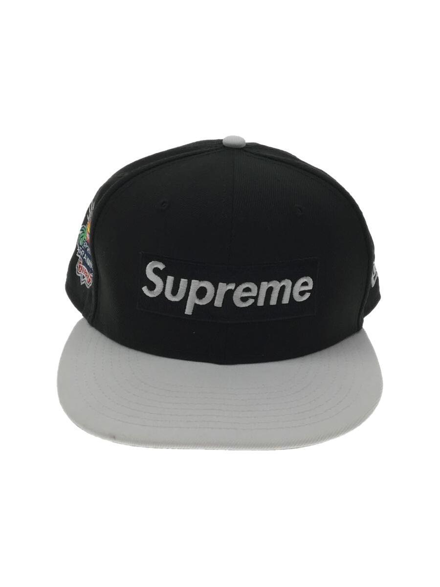 Supreme◇キャップ/7 5/8/ポリエステル/BLK/メンズ-