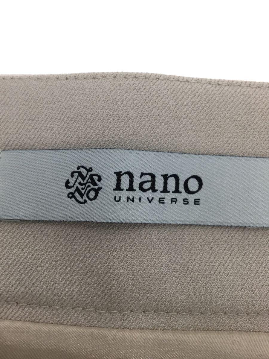 nano universe◆ロングスカート/36/ポリエステル/BEG/無地_画像4