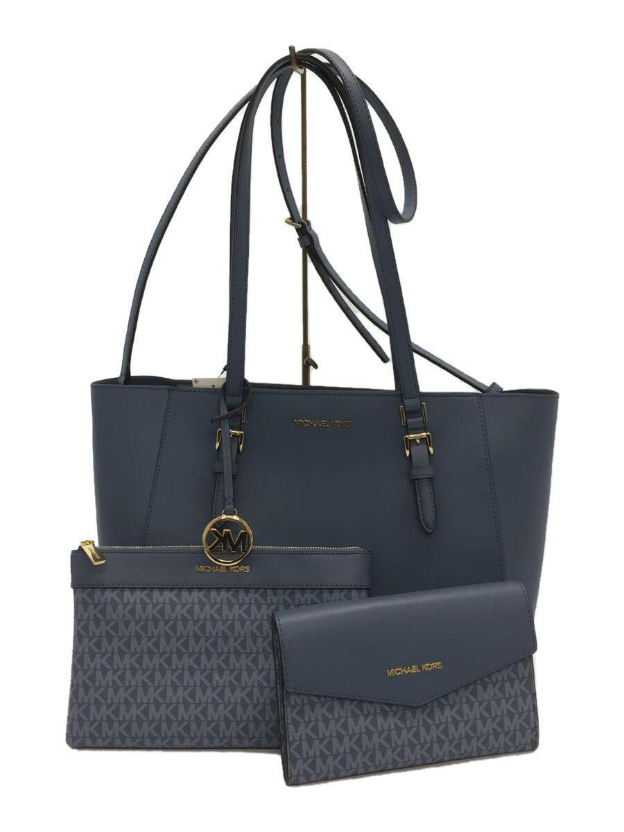 MICHAEL KORS◆トートバッグ/ショルダーバッグ/3点セット/BLU/35R3GCFT3T