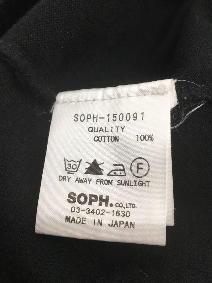 SOPHNET.◆Tシャツ/M/コットン/BLK/無地/SOPH-150091_画像4