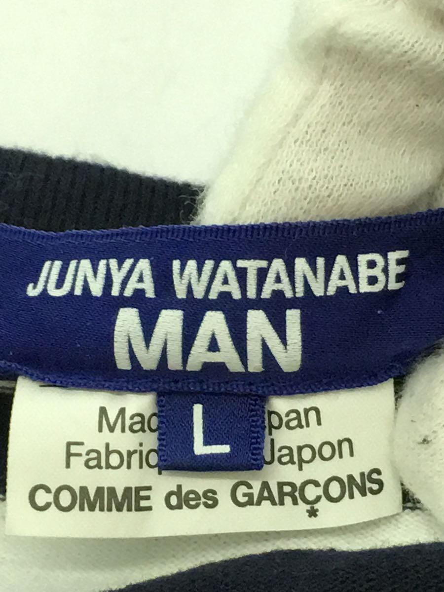 JUNYA WATANABE COMME des GARCONS MAN◆23SS/綿天竺ボーダーTシャツ/L/コットン/NVY/WK-T001/AD2022_画像3